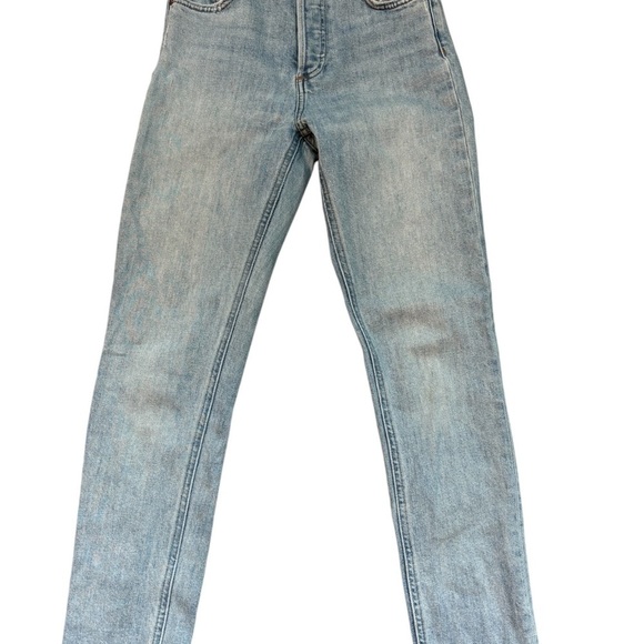 Denim Forum The Yoko High Rise Slim High Waisted Jean Size 23 Stretch Button fly - Picture 3 of 7